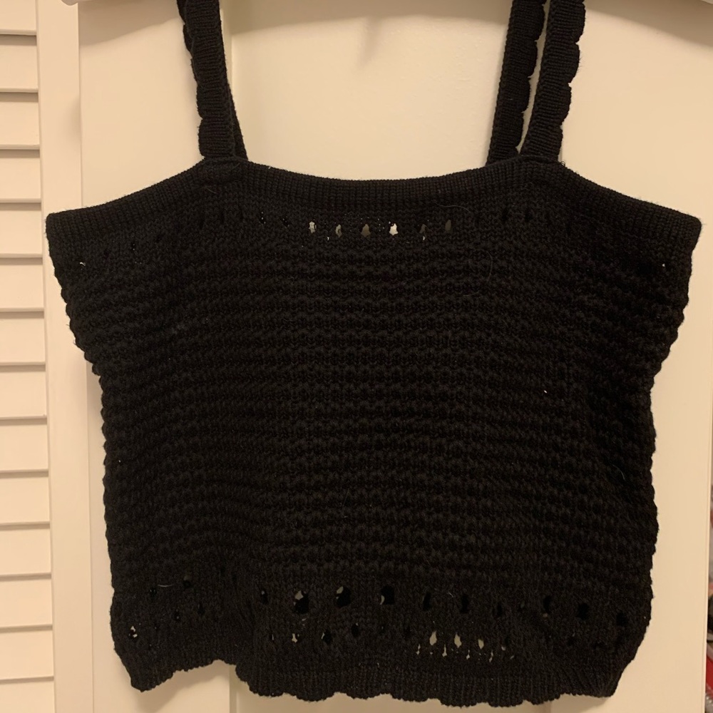 Aeropostale Size M Black Knit Cropped Tank